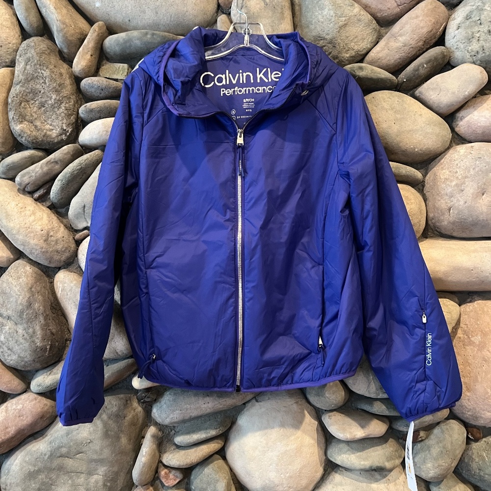 NWT - Calvin Klein Sapphire Blue Performance Coat - Size Small